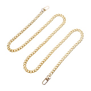 80cm Metal Bag Chain Shoulder Bag Strap Fashion Detachable Belt Metal Strap for Women Ladies Girls Golden