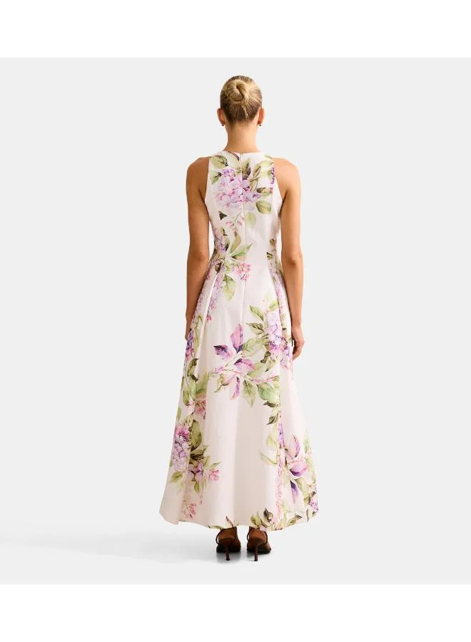 Forever New  Sophia High Neck Printed Midi for Women | Best Price UAE