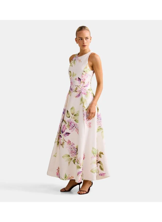 Forever New  Sophia High Neck Printed Midi for Women | Best Price UAE