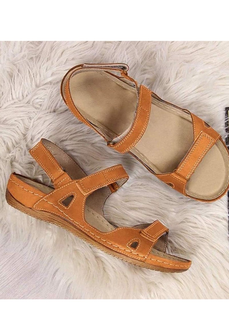 SIKETU Double Strap Casual Sandals Brown  - Image 2