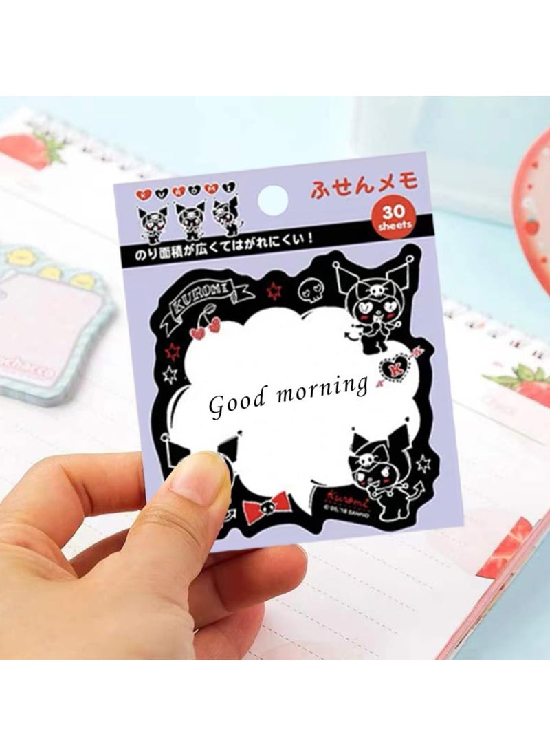 SYOSI - SYOSI 6 Pack Lovely Sticky Notes, 180 Sheets Cartoon Animal Series Personalized Sticky Notes, Kawaii Note Pads for Girls, Kids, Students, Funny School Supplies and Office Supplies (Style-B) - Image 1