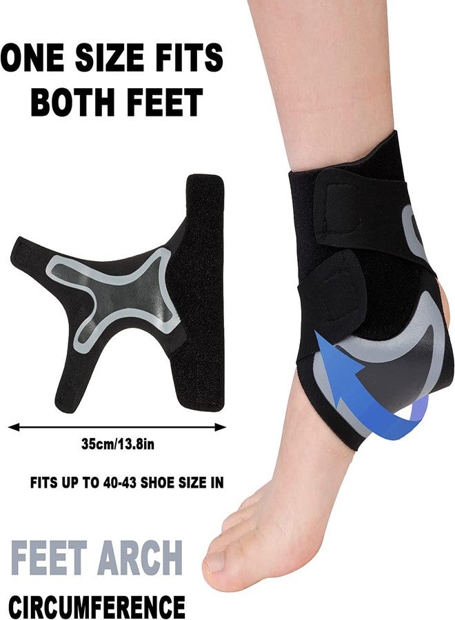 Leeonz Unisex Ankle Brace Protection Fitness Gym Running Sports Support Brace Foot Elastic Bandage, Ankle Brace Support Compression Sleeve Plantar Fasciitis Pain Relief Foot Wrap (XL, Right) - Image 2