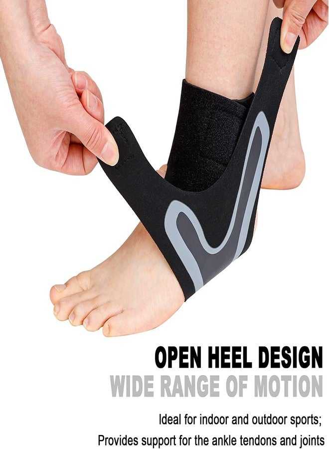 Leeonz Unisex Ankle Brace Protection Fitness Gym Running Sports Support Brace Foot Elastic Bandage, Ankle Brace Support Compression Sleeve Plantar Fasciitis Pain Relief Foot Wrap (XL, Right) - Image 5