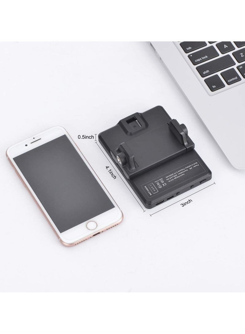 ريون High-power 60-LED Photography Rechargeable Selfie Light with Front u0026 Back Clips, 3 Light Modes and 10 Brightness Levels, Ideal for Makeup, Selfies, Vlogs, Video Conferences on Smartphones, Tablets, Laptop - Image 4