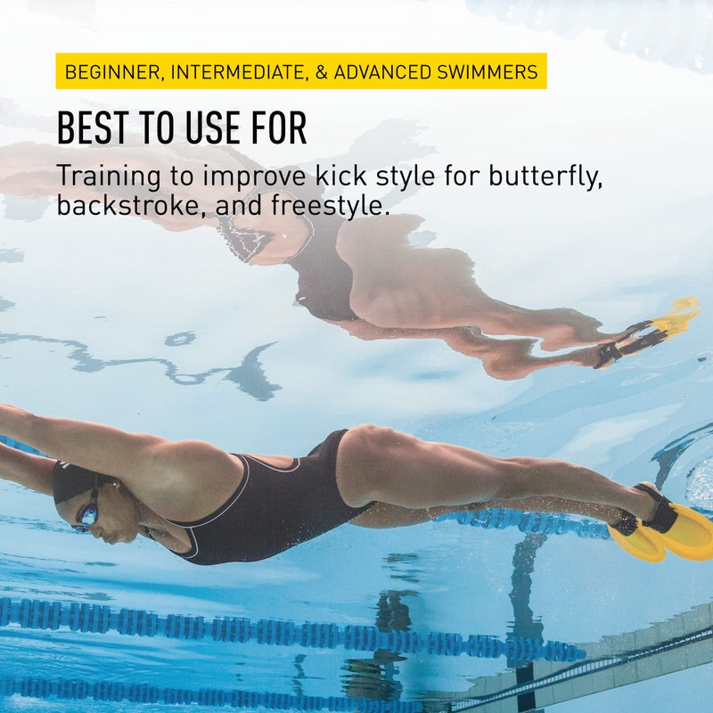 FINIS Positive Drive Fins - High-Quality Swim Fins for Men and Women - Swim Flippers to Use with All Four Swim Strokes - Swimming Fins for Swimming and Pool Accessories - Medium, Yellow - Image 5