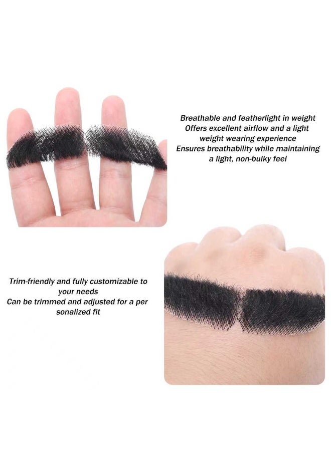 ShineDown Fake Mustache, Realistic Beard and Moustache for Party or Daily Use, Costume Facial Hair, Natural Looking Costume Beard - Image 4