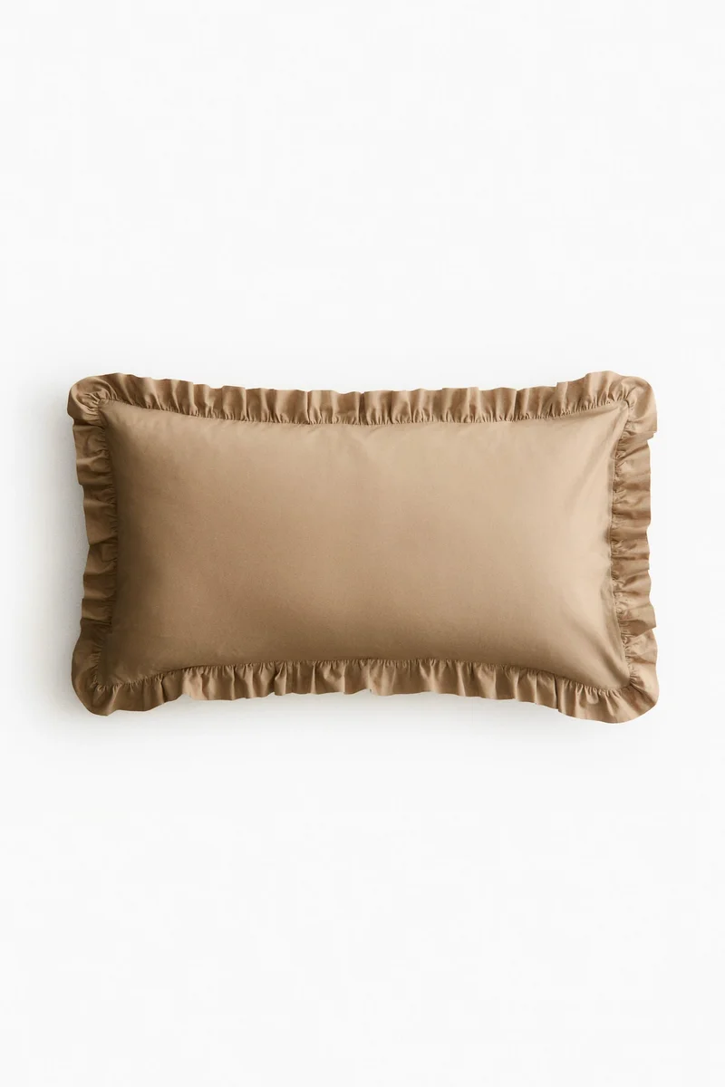 H&M Frill-trimmed cotton cushion cover