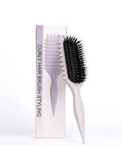 Generic Fluffy Curl Defining Hair Brush - Elastic Hair Styling Comb For Bounce & Volume, Durable Plastic Bristles & Abs Handle  - Image 2