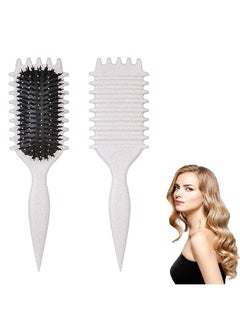 Generic Fluffy Curl Defining Hair Brush - Elastic Hair Styling Comb For Bounce & Volume, Durable Plastic Bristles & Abs Handle  - Image 1