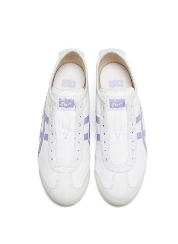 Onitsuka Tiger MEXICO 66 Slip-On Canvas Women Athlesiure Casual Shoes White/Purple  - Image 4