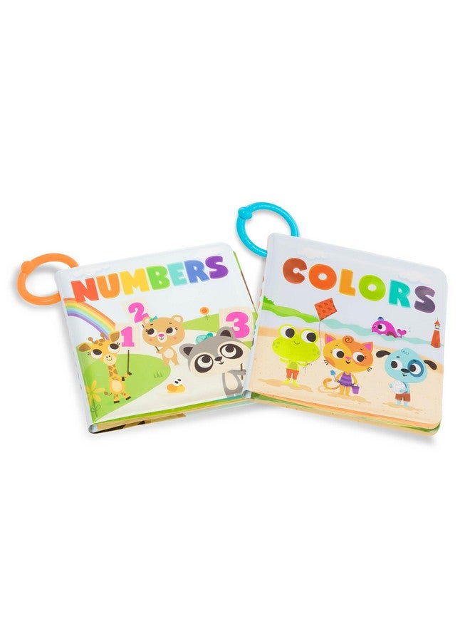 B. toys Bath Book 2 Pack Soft & Waterproof Books Learn Colors & Numbers Bath Toys for Babies, Toddlers 6 Months Tub Time Books Colors - Image 1