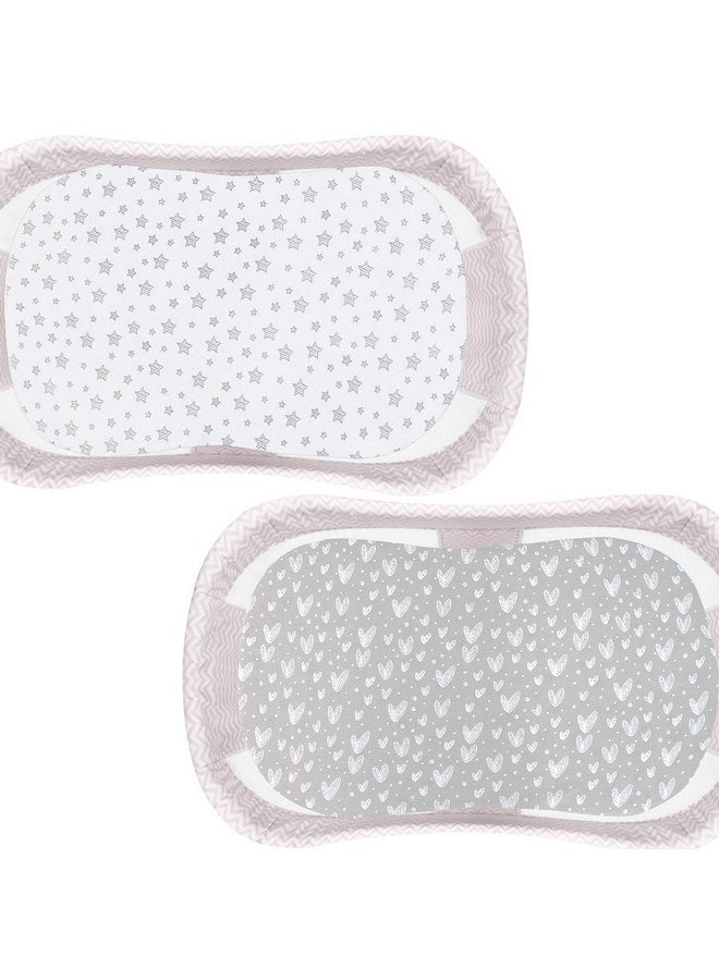Biloban Bassinet Sheets Compatible with Halo Bassinest Swivel, Flex, Glide, Premiere & Luxe Series Sleeper, 2 Pack, 100% Jersey Knit Cotton Sheets, Breathable and Heavenly Soft, Grey and White Print for Baby - Image 3