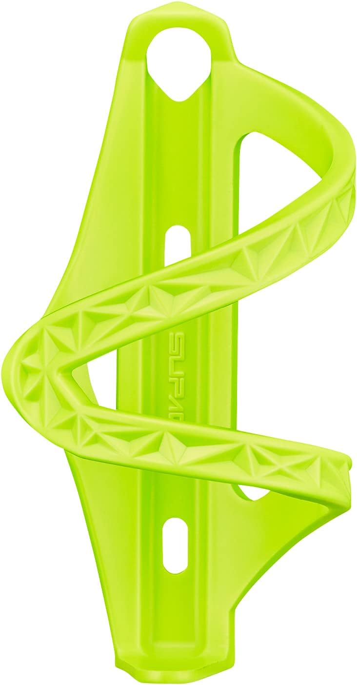 Supacaz Polycarbonate Side Swipe Left MTB Bottle Cage – Left-Side Access – Lightweight Durable Fit – High Visibility – Neon Yellow - Image 1
