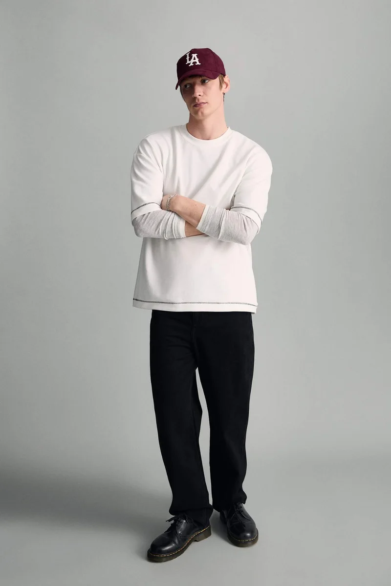 ديفاكتو Baggy Fit Wide Leg Jeans
