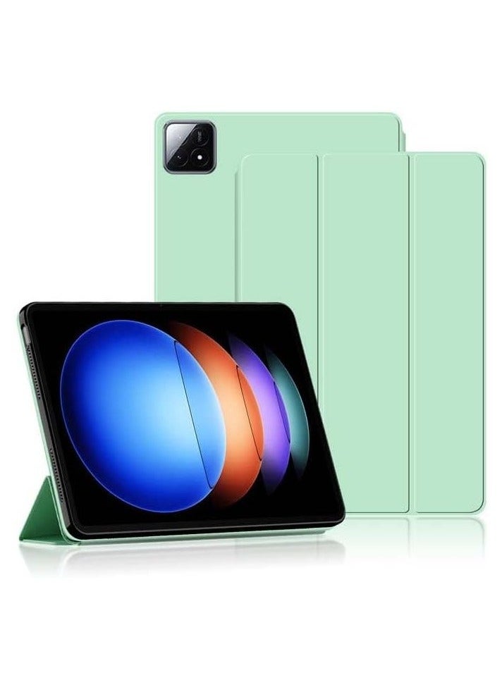 Case for Xiaomi Pad 6S Pro 12.4, 【Stand Feature】 TPU Anti-scratch Protective Case, Ultra Thin Smart Cover Kickstand Case, for Xiaomi Pad 6S Pro-Green - Image 1