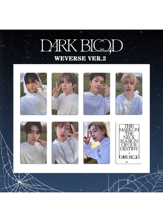 NIBEMINENT 7 قطع بطاقات لومي كيبوب ENHYPEN DARK لجمع الهدايا لمحبي المعجبين - Image 1