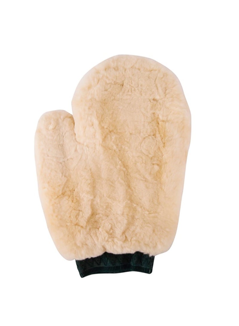 Autoplus Large Car Polish Sheepskin Soft Glove (Beige)