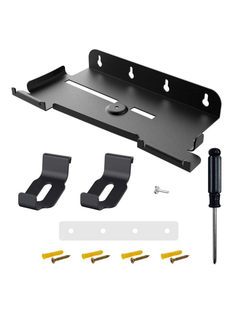 For PS5 Slim Wall Mount Bracket with 2 Controller Holders Vertical Display Stand Game Console Base Stand Organizer for Playstation 5 Slim  - Image 1