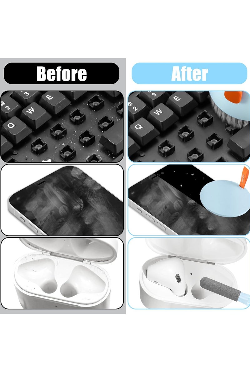 Arabest Laptop Phone Screen Cleaner Kit, Computer Keyboard Brush Cleaning Spray for iPhone AirPods MacBook iPad, 20-in-1 Electronic Device Clean Tool for Camera PC Monitor Earbud TV Tablet Car Screens, Blue - Image 5
