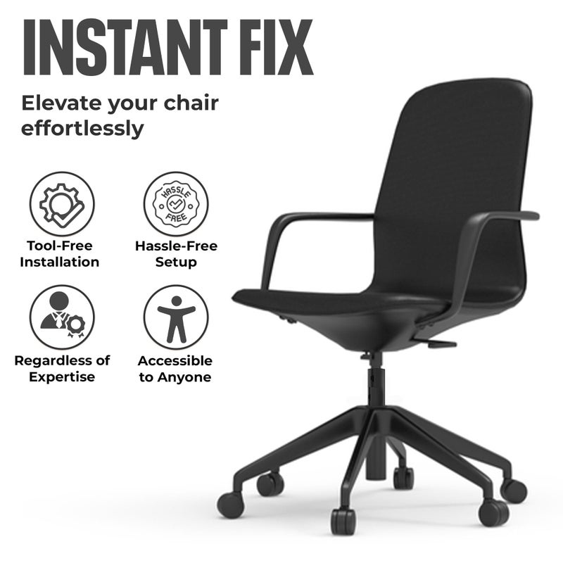 VDE Industries Fix A Sinking Office Chair - No Gas Lift Cylinder or Tools Required - Replacement Computer Office Chair Gas Lift Cylinder Alternative - Image 2