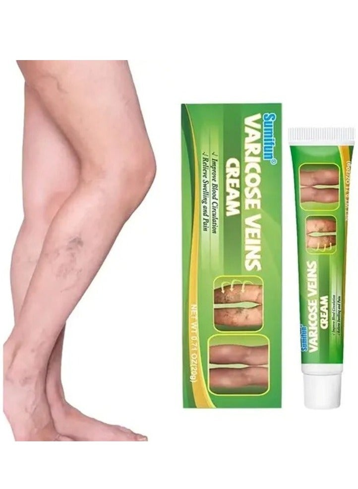 Sumifun Varicose Vein Cream For Legs, Improves Blood-Circulation, Reduces Spider Veins And Heaviness, Improve Blood-Circulation, Tired And Heavy Legs, 20G - Image 1