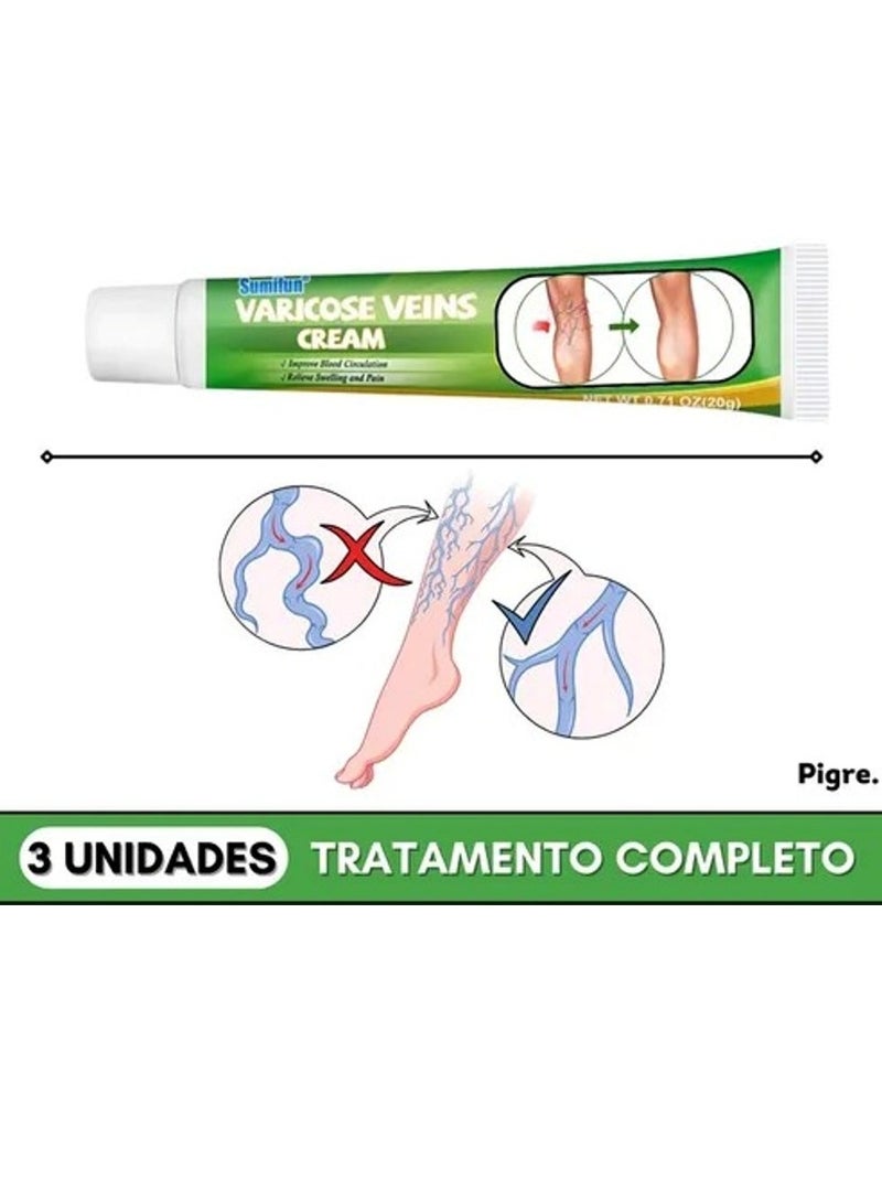 Sumifun Varicose Vein Cream For Legs, Improves Blood-Circulation, Reduces Spider Veins And Heaviness, Improve Blood-Circulation, Tired And Heavy Legs, 20G - Image 3