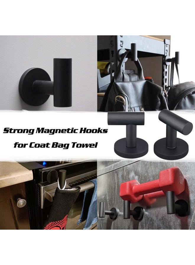 ULIBERMAGNET Strong Magnetic Coat Hooks,Heavy Duty Rubber Coated Magnets Hook for Metal,Door,Grill,Refrigerator, Locker,Neodymium Magnet Hook for Towel,Coat,Bag,Umbrella - Image 3