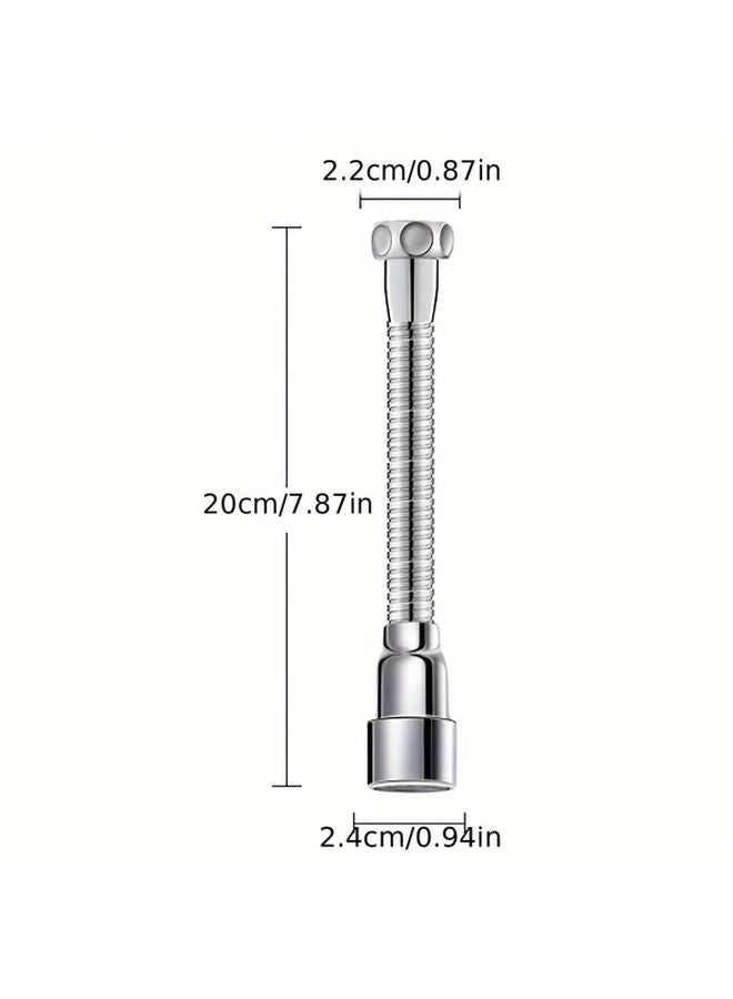 Heavy Duty 20cm 360 Swivel Faucet Extension Anti Splash High Pressure Sink Pipe - Image 1