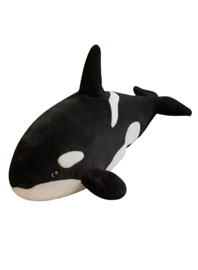 TechMax Solution Black Shark Orca Plush Pillow Soft Aquatic Animal Stuffed Toy Cushion - Image 1