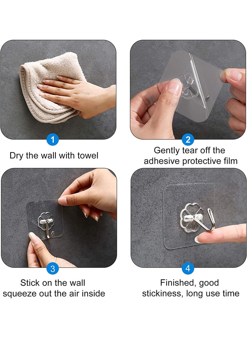 Kmils Kmils Multipurpose SelfAdhesive Hooks for Wall Without Drilling SelfAdhesive Hook Wall Clips Hook Wall Hook Wall Hanging Hook Pack of 10  - Image 5