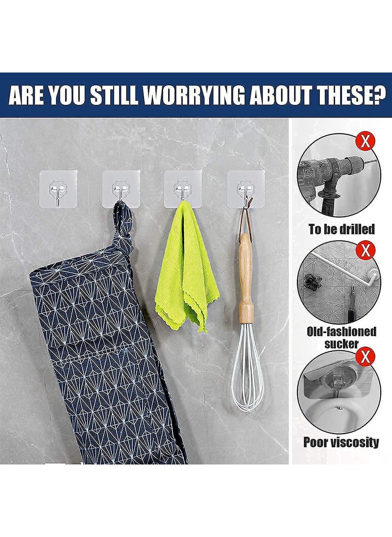 Kmils Kmils Multipurpose SelfAdhesive Hooks for Wall Without Drilling SelfAdhesive Hook Wall Clips Hook Wall Hook Wall Hanging Hook Pack of 10  - Image 3