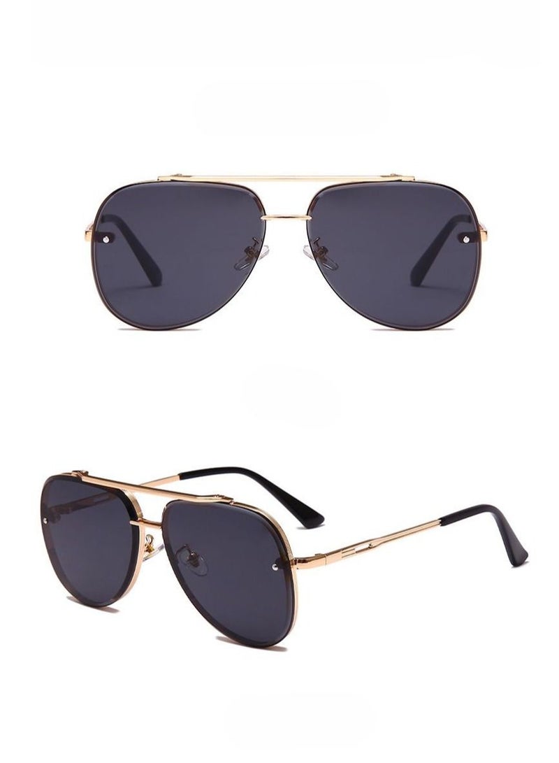HDCRAFTER New Gradient Lens Metal Frame Sunglasses - Image 2