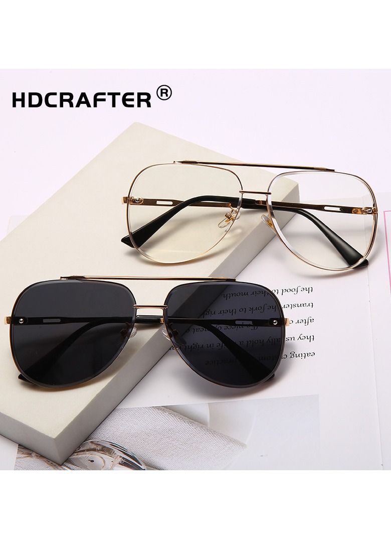 HDCRAFTER New Gradient Lens Metal Frame Sunglasses - Image 3