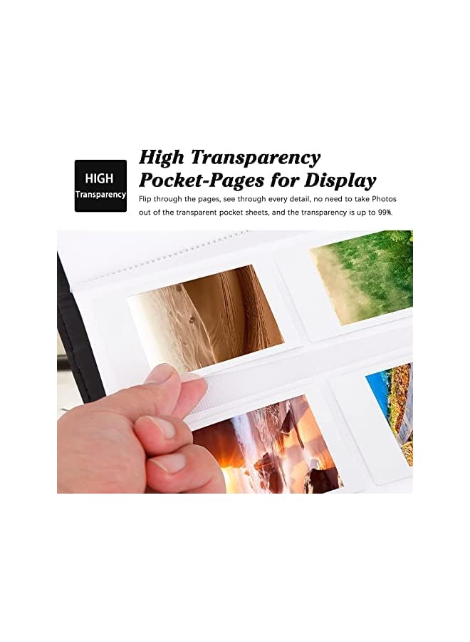 The Bros 256 Photos Album for Fujifilm Instax Mini Camera, Polaroid 2x3” Zink Pictures, Photo Album Book for Fujifilm Instax Mini 11 12 9 90 70 40 8 Instant Camera, For Instax Mini Instant Film (Black) - Image 4