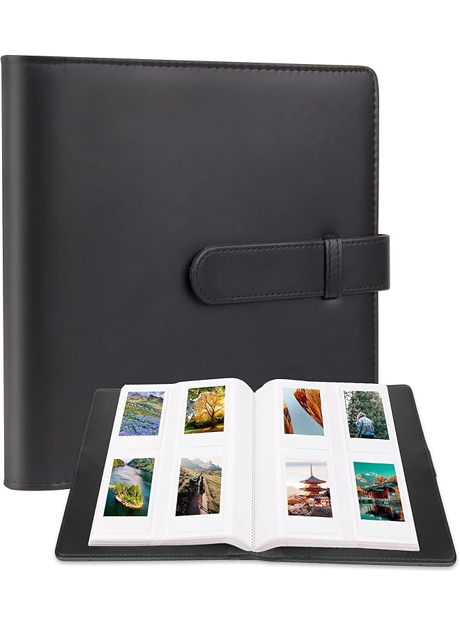 The Bros 256 Photos Album for Fujifilm Instax Mini Camera, Polaroid 2x3” Zink Pictures, Photo Album Book for Fujifilm Instax Mini 11 12 9 90 70 40 8 Instant Camera, For Instax Mini Instant Film (Black) - Image 1