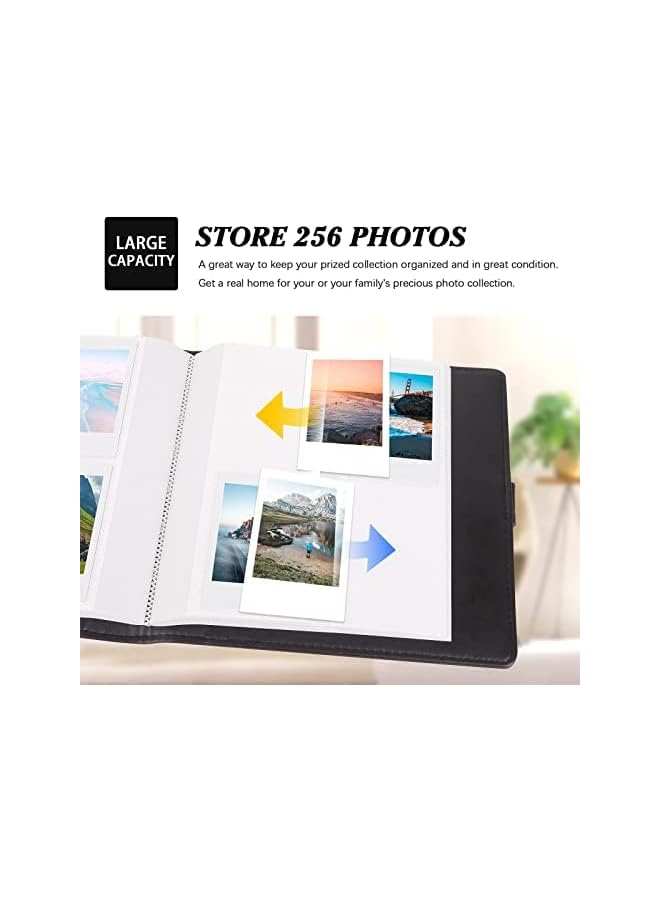 The Bros 256 Photos Album for Fujifilm Instax Mini Camera, Polaroid 2x3” Zink Pictures, Photo Album Book for Fujifilm Instax Mini 11 12 9 90 70 40 8 Instant Camera, For Instax Mini Instant Film (Black) - Image 5