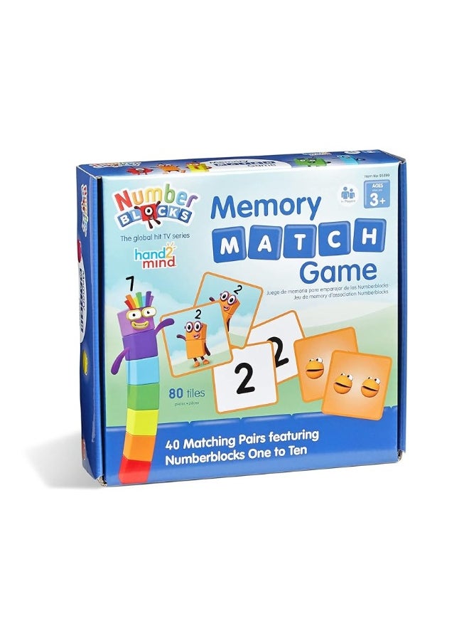hand2mind - hand2mind Numberblocks Memory Match Game, Memory Card Game, Matching Games for Toddlers, Tile Game, Preschool Math Games for Kids Ages 3-5, Number Toys, Counting Toys, Toddler Learning Activities - Image 1