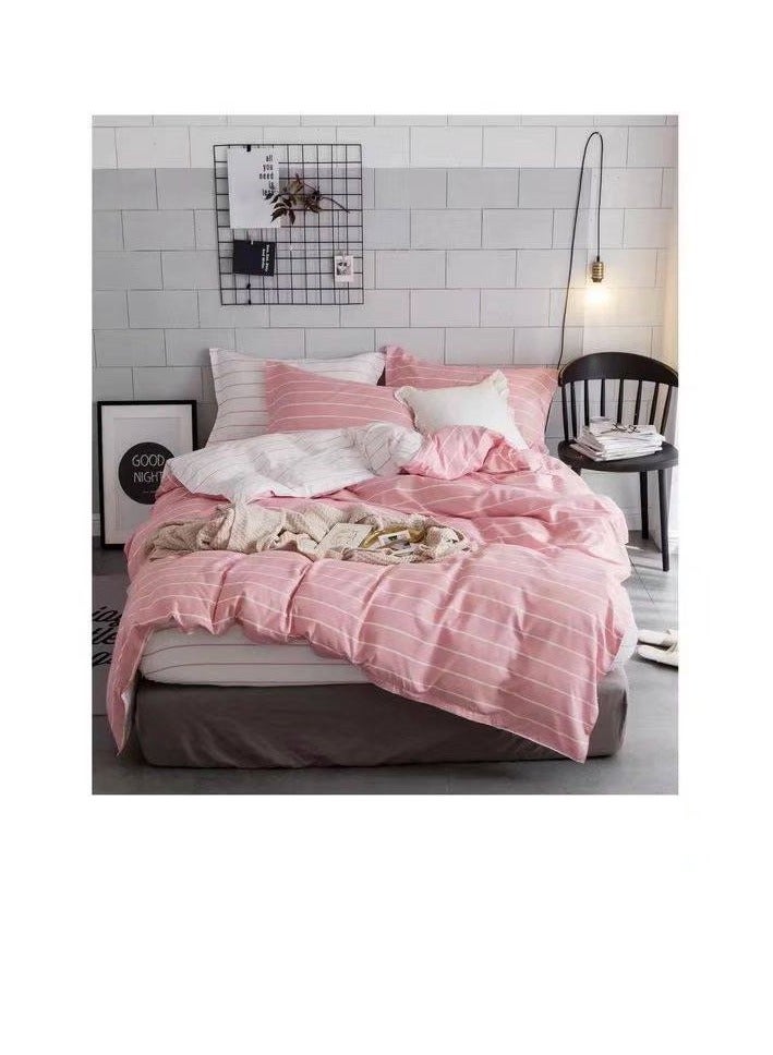 طقم لحاف مقاس كينج طقم لحاف 6 قطع، 1 لحاف ثابت، 1 ملاية سرير، 4 غطاء مخدة مقاس 220*240 لحاف ناعم