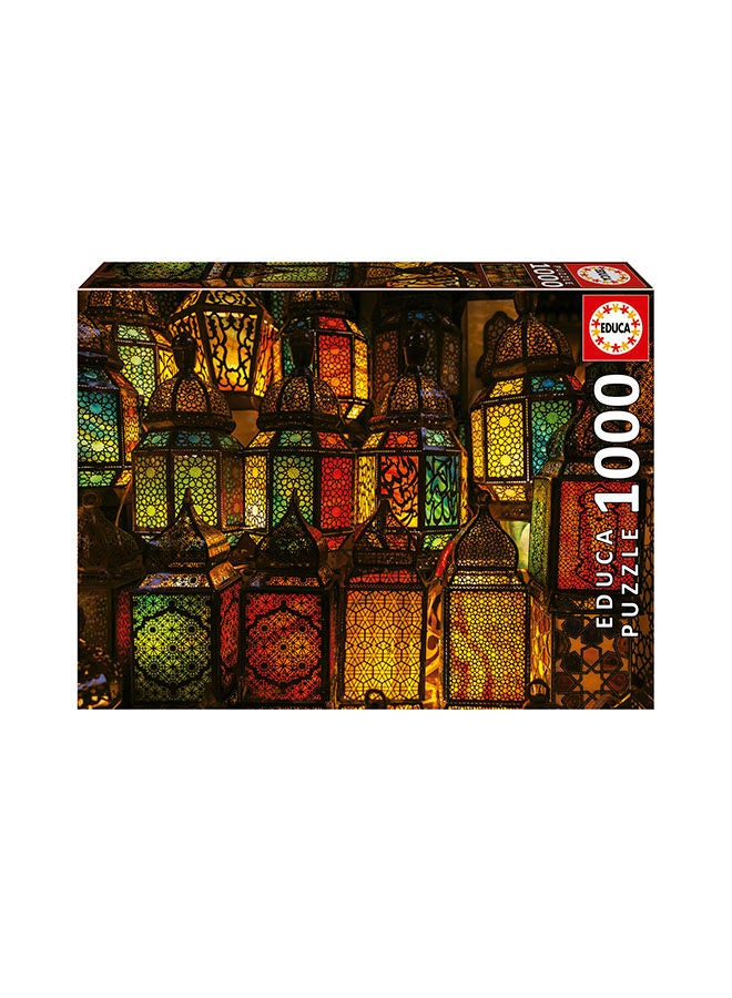 EDUCA 1000-Piece Puzzle for Adults – Lantern Collage Design (68 x 48 cm) | Includes Fix Puzzle Tail for Hanging | Ages 14+ - Image 1