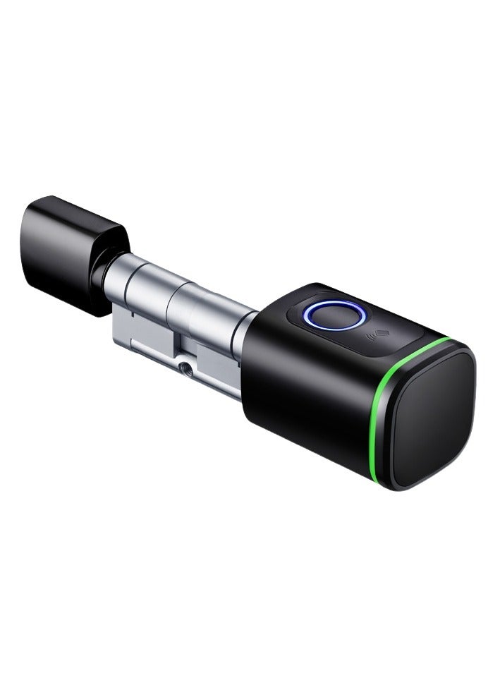 S1 Tuya BLE Smart Electronic Door Lock with DIY Cylinder Core Fingerprint APP Keys IC Card Unlock for Home Hotel (Black) - Image 1