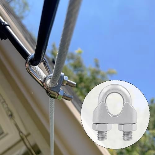 GENHAKON 12 PCS 1/2 Wire Rope Cable Clip Clamp, M12 304 Stainless Steel Cable Clamp for Temporary Guardrail Systems, Machinery, Equipment, Construction, and More. by GENHAKON - Image 5
