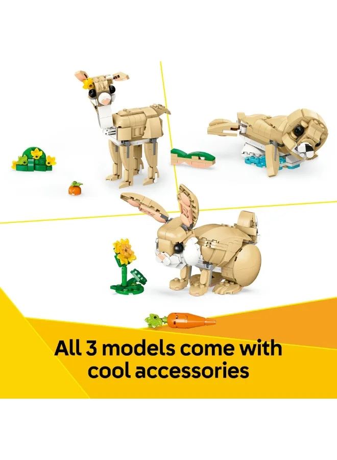 LEGO Creator 3in1 Cute Bunny Toy Animal Playset 31162 (326) Pieces