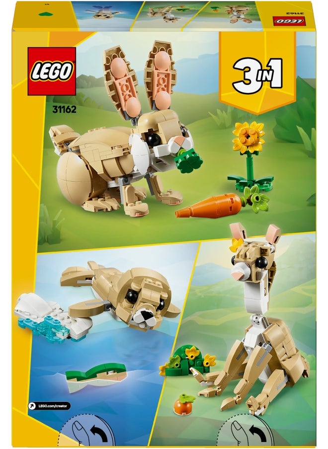 LEGO - Creator 3in1 Cute Bunny Toy - Transforms into a Llama Figure or Seal - Animals Building Set for Kids, 8+ Year Old Girls & Boys - Creative Birthday Gift Idea - 31162 (326 pieces) - Image 1