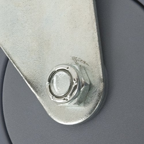 SoftTouch TPR Rubber Caster Wheel with Swiveling Top Plate - 4-Inch - 250 lb. Load Capacity - Non-Marking for Use in Hospitals, Food Service, & Other Institutional Applications - Image 3