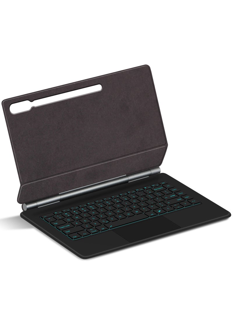General Bluetooth Keyboard Case Compatible with Samsung Galaxy Tab S10 Ultra 14.6 Inch 2024 Tablet, Intelligent Magnetic Touch Bluetooth Keyboard with Built-in Magnetic Suction  - Image 5