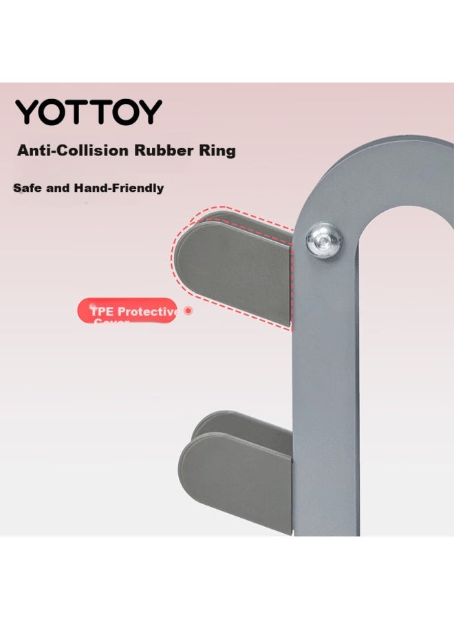 Yottoy Dumbbell Rack Small Stand Home Dumbbell Gym Rubber-coated Steel Universal Multifunctional Storage Rack Gray 3-tier - Image 3