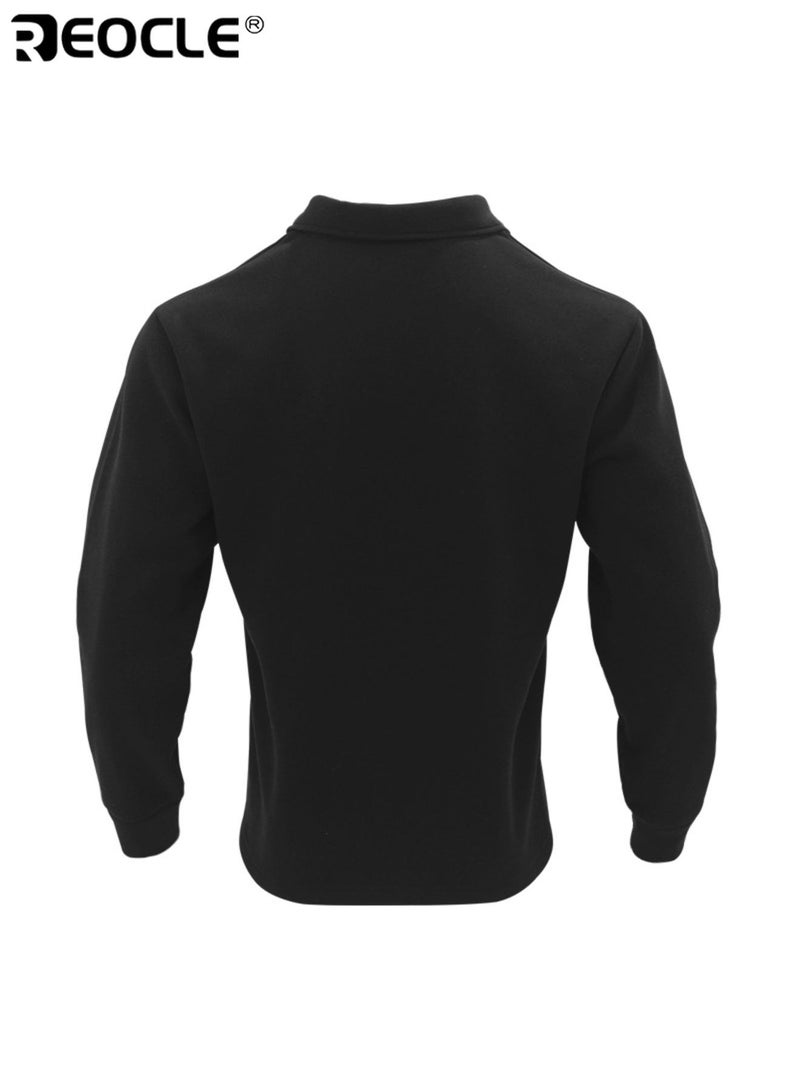 REOCLE Men's Shirt Jacket with Button Down Design and Long Sleeve Feature Lightweight Shacket with Chest Pocket for Fall Casual Work Wear - Image 2