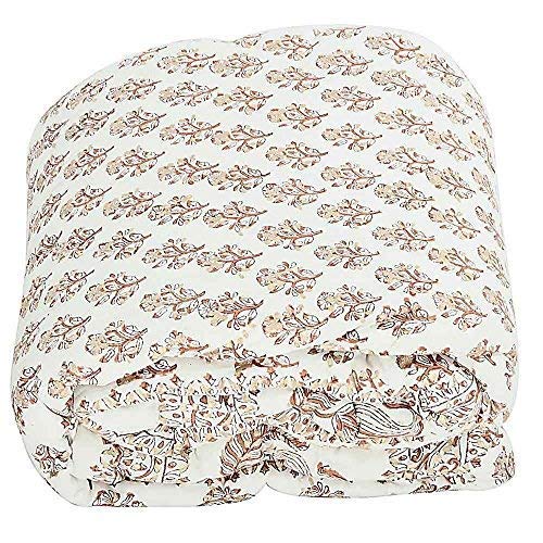 SVT Jaipuri World Famous Light weight Pure Cotton Rajasthani Print Light Blue Colour Reversible Double Bed Quilt Razai Rajai - Image 2