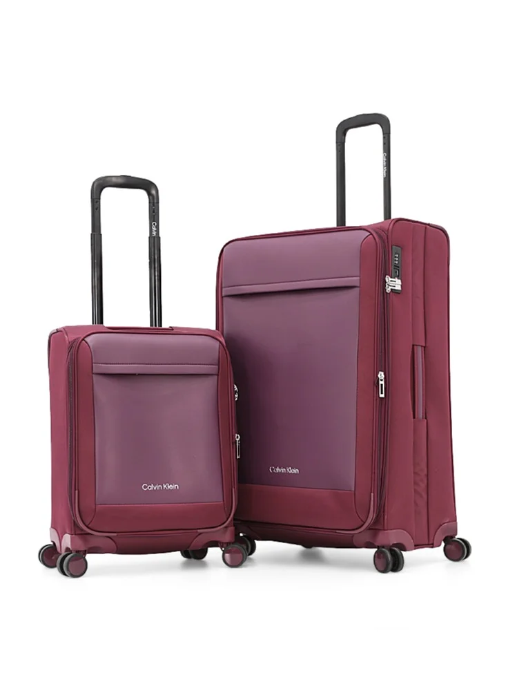 كالفن كلاين طقم حقائب سفر كالفن كلاين سوفت شيل بعجل دوار قطعتين
