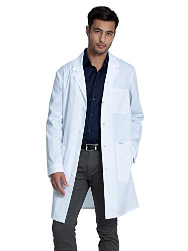 Cherokee White Lab Coat for Men or Women with 3 Pockets and Center Back Length 38" CK460, XS, White - Image 2